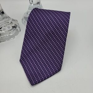 Brooks Brothers Silk Tie Purple Geometric Squares Rectangle Pattern USA